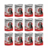 Foodline Kuzu Etli Yetişkin Kedi Konservesi 400 Gr x 12 Adet - 1