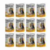 Foodline Tavuklu Yetişkin Kedi Konservesi 400 Gr x 12 Adet - 1