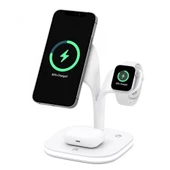Apple iPhone Airpods Watch 3in1 Kablosuz Wireless Magsafe Şarjlı Standı Gece Lambalı UD22 - 2