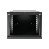 9U 540x550 mm Eko Serisi Yan Panelli Tek Gövdeli Duvar Tipi Kabinet Siyah 2 Yıl Üretici Garantili thumbnail 2