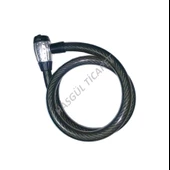 HSGL  BİSİKLET MOTORSİKLET ANAHTARLI HALAT KİLİT 25 X120 cm - 5