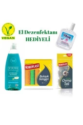 VİKİNG Premium Sıvı Bulaşık Deterjanı Koroplast 5 Li Sünger Ovma Teli - 1