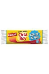 KOROPLAST Orta Boy Çöp Torbası 40'Lı - 1