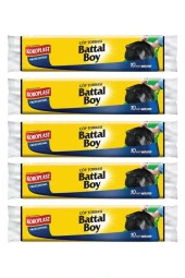 KOROPLAST Profesyonel 10Lu Battal Boy Çöp Torbası X 5 Paket - 1