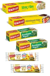 KOROPLAST Xmax Paketi Buzdolabı Poşeti Streç Film Alüminyum Folyo Vanilya Kokulu Çöp Poşeti - 1