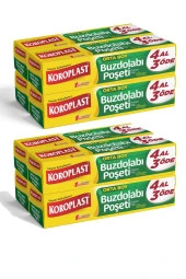 KOROPLAST Buzdolabı Poşeti 4 Al 3 Öde Orta Boy 2Li Peket - 1