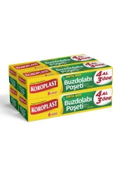 KOROPLAST Buzdolabı Poşeti 4 Al 3 Öde Orta Boy - 1