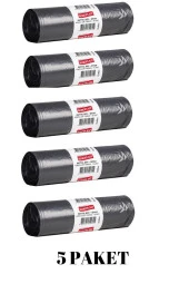 KOROPLAST Battal Boy Siyah Horeca Çöp Torbası 10 Adet 72X95 Cm 5 Paket - 1