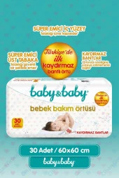 BABY&BABY Bebek Bakım Örtüsü 60X60Cm Alt Açma Bezi 30'Lu Paket - 1