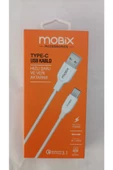 MOBİX Mobix Usb to Type-c 3.1A Hızlı Şarj Ve Data Kablosu-Beyaz-1M (Türkiye Garantili) - 3