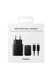 Galaxy Z Flip 5 45W Type-C  Uyumlu Süper Hızlı Şarj Cihazı Siyah - 4