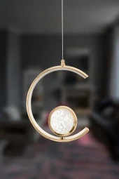 Eray Aydınlatma 1804-1 Gold Kristalli Led Avize - 2