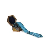 e38 ERKEK RENKLİ EBRU KRAVAT - K0123 - 2