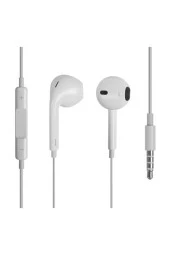 iPhone 5-6 Mikrofonlu Kulaklık (3.5mm jack) Beyaz - 1