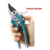 Bağ Makas Bahçe Bitki Çiçek Gül Ağaç Üzüm Filiz Çubuk Çıbık Dal Budama Kesme Bıçkı Makası 220 mm thumbnail 4