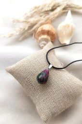 Kolye Gerdanlık Yoga Reiki Doğal Zoizit Taşı Kadın Takı Hediye thumbnail 2