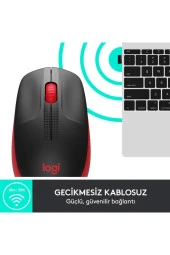 M191 Kablosuz Optik Mouse - Kırmızı thumbnail 3