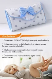 Umaybebek Alt Açma Minderi - Çantalı - Mavi/beyaz Yıldız- - 3