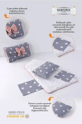 Umaybebek Alt Açma Minderi - Çantalı - Koyu/gri Pudra- - 2