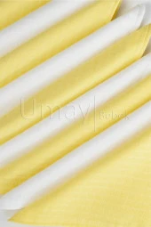 Umaybebek 10'lu Müslin Ağız Bezi Mendili 25x25cm-Sarı Beyaz - 2