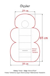Umaybebek 2 PARÇA / Bel Destekli - Puset Minderi, Örtüsü Takımı - Koyu Gri Sarı-Koyu Gri Sarı - 4