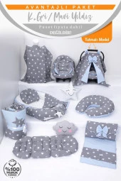 Umaybebek Babynest Puset Örtüsü Alt Açma Emzirme Yastığı Bel Destekli Ana Kucağı Bebek Arabası Minderi-tutmalı-Koyu Gri Mavi T thumbnail 2