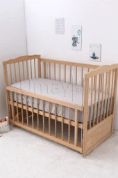 Umaybebek Bebek Nevresim Takımı, Çarşaf - %100 Pamuk-Gri Yıldız - 3