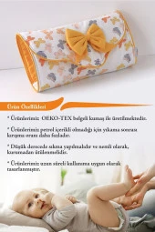 Umaybebek Alt Açma Minderi - Çantalı - Hardal Kelebek- - 3