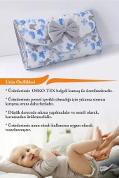 Umaybebek Alt Açma Minderi Çantalı Mavi Kelebek- - 3
