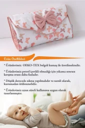 Umaybebek Alt Açma Minderi - Çantalı - Pudra Kelebek- - 3