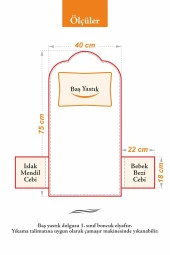 Umaybebek Alt Açma Minderi - Çantalı - Yeşil Kelebek- - 4