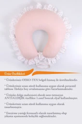 Umaybebek Emzirme Yastığı, Emzirme Önlüğü Set - Pamuklu Kumaş - Prenses Fırfırlı- - 3