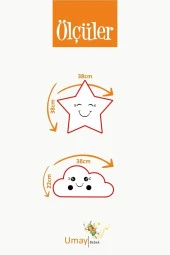 Umaybebek 2'li Dekoratif Bebek Yastığı, Yastık, Uyku Arkadaşı - %100 Pamuk-PUDRA - 2