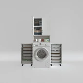 Kenzlife çamaşır makinesi dolabı sinemsepetduble byz 06 lı banyo arkalıksız kurutma bulaşık thumbnail 2