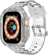 Apple Watch Ultra 1/2/3 49mm Kasa Korumalı Şeffaf Silikon Kordon thumbnail 4
