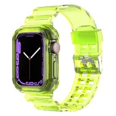 Apple Watch Ultra 1/2/3 49mm Kasa Korumalı Şeffaf Silikon Kordon thumbnail 8