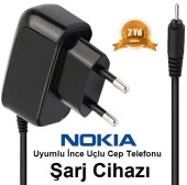 Nokia 6301 6500S 6555 6600F 7210S 7310S 7390  ince uç Şarj - 1