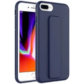 Apple iPhone 8 Plus - Kılıf Mat Koruyucu El tutacaklı Stand Olabilen Qstand Kapak - 3