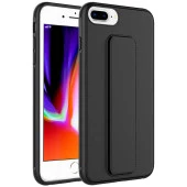 Apple iPhone 8 Plus - Kılıf Mat Koruyucu El tutacaklı Stand Olabilen Qstand Kapak - 5
