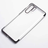 Huawei P30 Pro - Kılıf Dört Köşesi Renkli Arkası Şefaf Lazer Silikon Kapak - 1