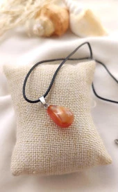 Kolye Gerdanlık Doğal Akik Taşı Aşk Kadın Kız Takı Özel Gün Hediye thumbnail 1