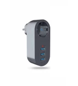 Tekli Akım Korumalı 3 Adet USB Girişli Priz 3400 - 1
