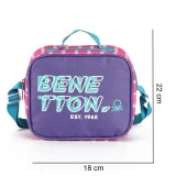 Benetton Beslenme Çantası Çizgili Pembe 03754 - 1
