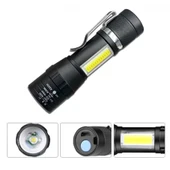 Zoomlu Şarjli Cob Led Güçlü El Feneri WB-017 - 2