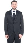 Cengiz İnler Armürlü Desen Kırlangıç Yaka Yelekli Damatlık - 5