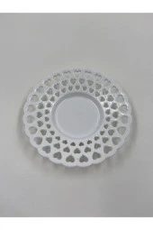 Lüks Örgü, Hasır Modelli Çay Tabağı Plastik. Porselen Görünümlü 6'lı - 1