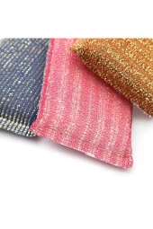 ( 3 Adet ) Mikrofiber Bulaşık Süngeri Telli Özel Dokulu Microtelli - 1