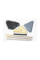 Üçgen Camsil Teleskopik Duvar Yüzey Cam Silme Aparatı Mop Kutulu - 1