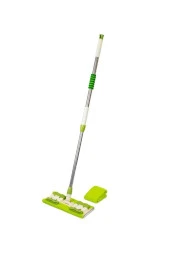 Ayarlı Ergonomik Saplı Paspas Takımı 2 Adet Mikro Bez Yeşil - 1