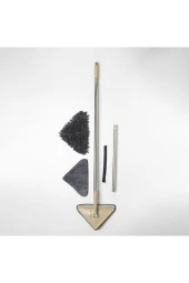 Teleskopik Üçgen Camsil Duvar Yüzey Cam Silme Aparatı Mop Mikrofiber - 1